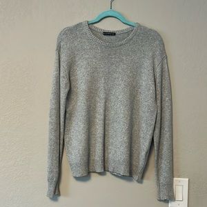 Brandy Melville Gray Heather Crewneck Sweater Top